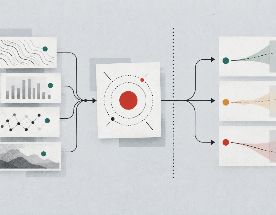 One technology signal is placed inside layers of source context, comparison, and uncertainty.